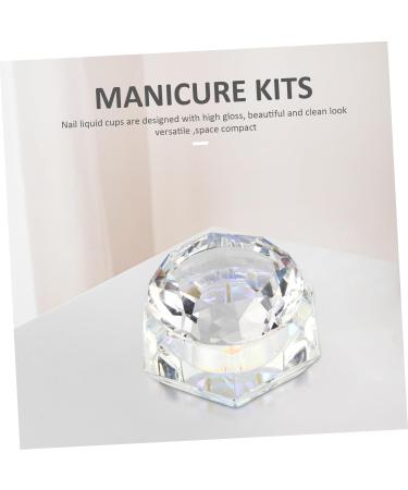 Angoily Nail Art Crystal Cup Sheer Nail Polish Vial Bead Container Panda Headband Travel Containers Empty Sample Jar Clear Tumblers Makeup Container Cream Glass Cosmetic - Buy Online on GoSupps.com