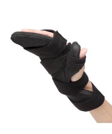 Scurnhau Resting Hand Brace  Soft Stroke Hand Splint Night Support for Finger Contractures  Hand Immobilizer for Carpel Tunnel Wrist Pain  Muscle Atrophy  Arthritis  Tendonitis  Metacarpal Breaks