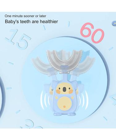 Cute Koala Shape Kids U-Shaped Toothbrush - Food Grade Soft Silicone Brush Head 360 Oral Teeth Cleaning Design for Toddlers and Children Green Small 1 count (Pack of 1) Green - Buy Online on GoSupps.com