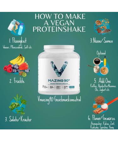 Vmazing90 Vegan Protein Isolate 1kg | Acker Beans & Fava Bean Protein Powder | Additive-Free Neutral Flavor | International Shipping - Buy Online on GoSupps.com