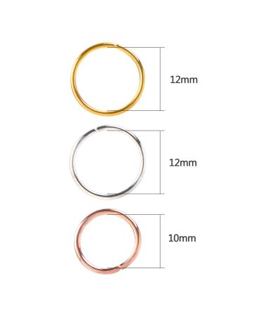 Braid Rings Hair Hoops Clips - 90 Pieces, 3 Colors, 2 Sizes | Hair Accessories - Buy Online on GoSupps.com