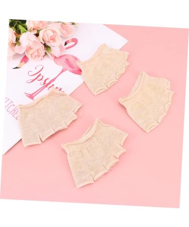 Packove 4 Pair Invisible Half Sock Cushions for Women's Shoes | Comfortable Peep-Toe & High Heel Cotton Liner Socks - Buy Online on GoSupps.com