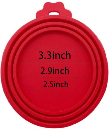 Muluo 5 PC Food Can Lids + 3 Pet Can Covers + 2 Spoons Set - Fits Standard Size Dog and Cat Cans - Orange, Blue, Red - Buy Online on GoSupps.com