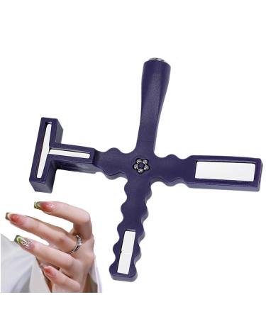 Obesntln 5 in 1 Nail Magnet Tool - Magnetic Nails Polish Wand - 5 in 1 Nail Design Tools for Cat Eye Gel Nail Polish Design Home Manicure Purple