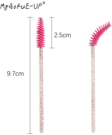 50pcs Makeup Eyelash Brushes Crystal Mascara Stick Applicator Diamond Eyelash Brush Disposable Makeup Tool deepgreengreen - Buy Online on GoSupps.com