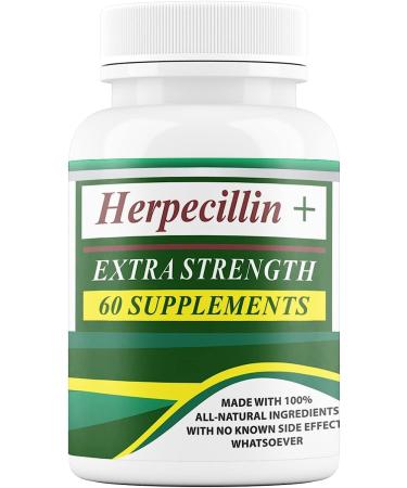 Herpecillin Plus: Immune Support for Shingles, Genital & Cold Sores - 60 Supplements - Buy Online on GoSupps.com