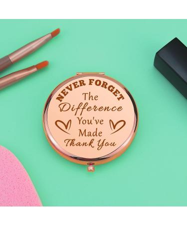 Compact Makeup Mirror - Thank You Gift for Coworker Leaving, Boss, Teacher - Appreciation & Retirement Gift for Women - Buy Online on GoSupps.com