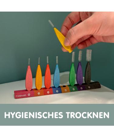 Inbrush Premium Interdental Brushes Set of 8 | Mixed Sizes & Display for Perfect Oral Care (ISO 0-7) - Buy Internationally - Buy Online on GoSupps.com