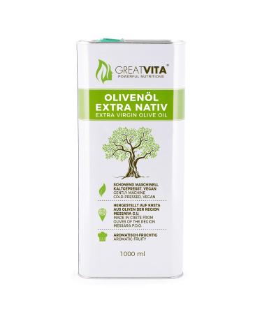 GREAT VITA GreatVita Extra Virgin Olive Oil Cold-Pressed 6 Litres Fruity Olive Oil with Exquisite Aromas in a Bottle Premium Quality
