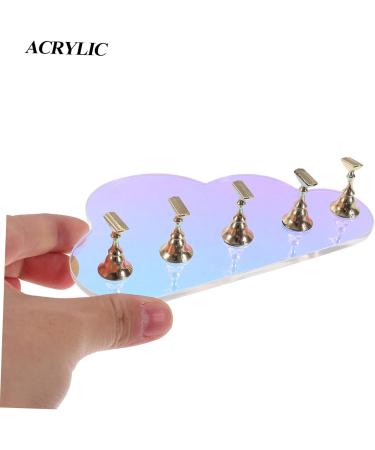 FOMIYES 1 Set Nail Tools Fake Nails Display Holder Nail Stand for Press on Nails Press on Nails Display Holder Press on Nails Stand with Base Nail Display Stand Acrylic Aurora Symphony - Buy Online on GoSupps.com