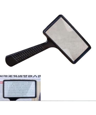 Junbyuhu 5x Hand Magnifying Glass Rectangular 100 x 50 mm Commercial Reading Magnifier for Seniors Low View Reading Hobbies Repair Observation - Buy Online on GoSupps.com