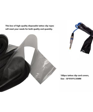 HuoHuo 100PCS Disposable Clip Cord Sleeves - Black Hygiene Covers for Machine Bags - Buy Online on GoSupps.com