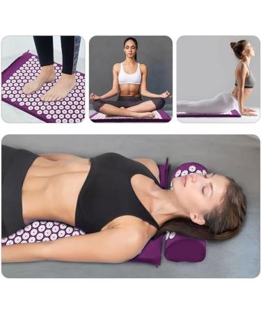 Buy Dunlap Massage Cushion & Acupressure Mat - Extra Long Pain Relief Yoga Spike Pillow (Purple) - Buy Online on GoSupps.com