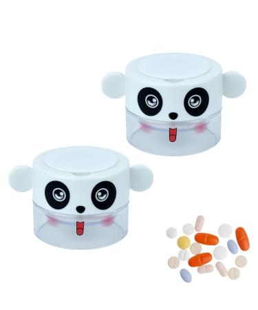 2 Pcs Pill Crusher and Grinder Professional Pill Pulverizer Tablet Crusher for Pills Vitamins Tablets Elderly Children Pets (White)