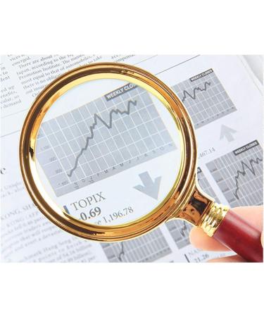 10X Magnifier Wooden Handle Enlarged Mirror Reading Magnifier Antiques Cultural Relics Coins Insects Rocks Maps Appraisal Viewing Good Times - Buy Online on GoSupps.com