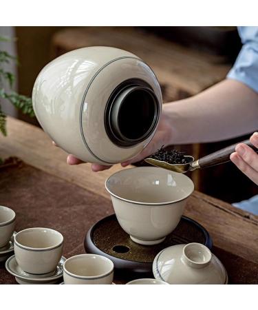 Sealed Tea Caddy Tea Cans Sealed Cans Tea Storage Cans Household Retro Tea Cans Handmade Ceramic Cans Kitchen Tea Warehouses Tea Jar with Lid - Buy Online on GoSupps.com