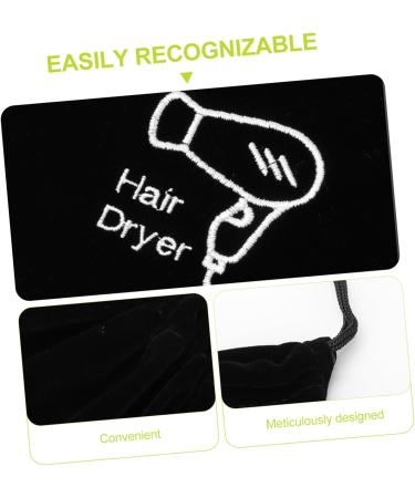 FOYTOKI 10 Pcs Storage Bag Cotton Hair Dryer Bag Hair Dryer Bags Storage Organizer Flocking Cloth Black - Buy Online on GoSupps.com