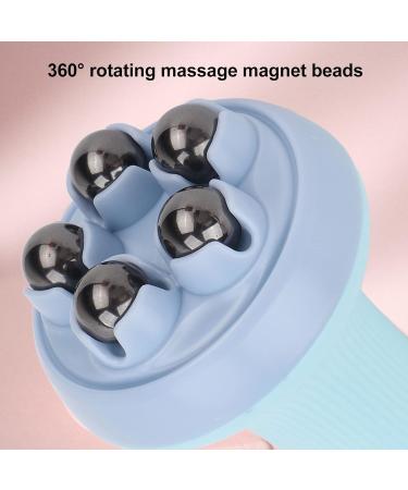Portable Roller Ball Massage - 5 Magnetic Bead Massage Scooters | 360 Slimming Skin Care Tool (Blue) - International Shipping - Buy Online on GoSupps.com