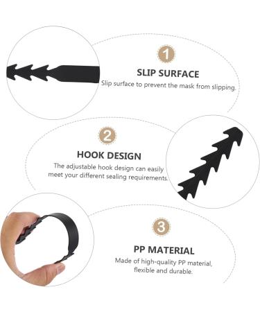 Coheali Adjustable Mask Hook Set - 40 Slipproof Black Ear Hooks for Face Masks & Earrings Protection - Buy Online on GoSupps.com