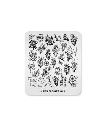 KADS Nail Stamping Plate Flower Fashion Nature Nail Art Stamp Template DIY Image Stencil Manicure Stamping Template Tools (FL049)
