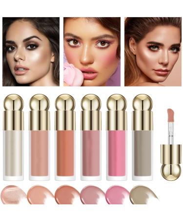 Liquid Blush Natural Matte Finish Moisturizing Cheek Tint Moisturizing Lightweight Blendable Soft Cream Blush Makeup (Dark color) - Buy Online on GoSupps.com