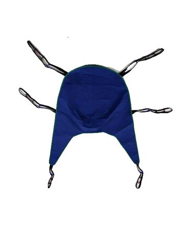 Invacare Reliant Divided Leg Sling with Head Support for Patient Lifts, Polyester, Large, 450 lb. Weight Capacity, R101,Binding Green, Body Blue