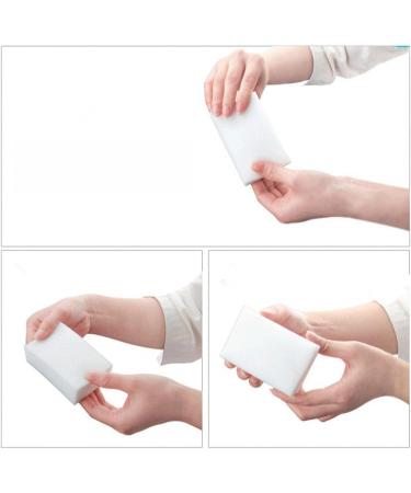 White Cleaning Sponge - Multi-Purpose White Magic Cleaning Sponge Bathroom Cleaning Supplies Double-Sided Scrubber Foam Cleaning Pads Gyouza 10pcs - Buy Online on GoSupps.com