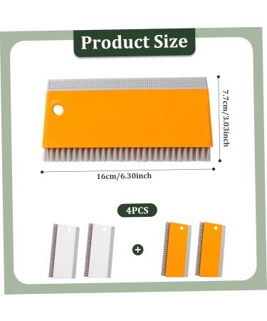 4 Pcs Kitchen Squeegee 2 in 1 Counter Squeegee and Brush with Hanging Hole Multi-Purpose Kitchen Cleaning Flat Mini Squeegee with Cleaning Brush for Countertops Sink Bathroom (White Orange) - Buy Online on GoSupps.com