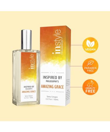 Instyle Fragrances Amazing Grace Inspired Women's Eau de Toilette - 3.4 Fl Oz | Vegan, Paraben & Phthalate Free - Buy Online on GoSupps.com