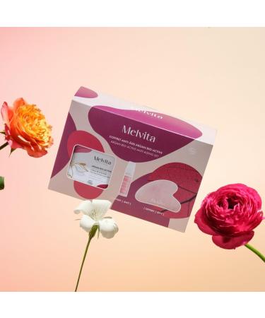 Melvita - Argan Bio Active Anti-Aging Set - Certified Organic Anti-Wrinkle Treatments - 1 Expert Wrinkle & Radiance Serum 1 Lift & Firmness Cream Rose Quartz Gua Sha - Buy Online on GoSupps.com