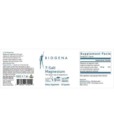 Biogena 7-Salt Magnesium Complex - 7 Forms Supplement for High Absorption - Buy Online on GoSupps.com
