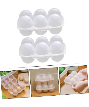 2pcs Portable Egg Box Fridge Large Capacity Egg Holder for Refrigerator Travel Shockproof Trash Can - Buy Online on GoSupps.com
