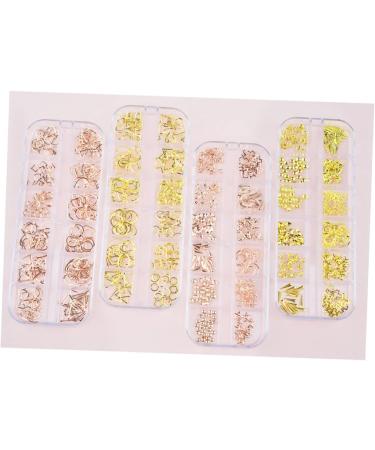 Housoutil 1 Box Manicure Decoration Decorations Boxed Knot Top Headband Nail Art Decoration Metal Nail Accessories Nail Art Rivet Velvet Cosmetic Bag Natural Nails Stud Rose Gold Size 1 As Shown - Buy Online on GoSupps.com