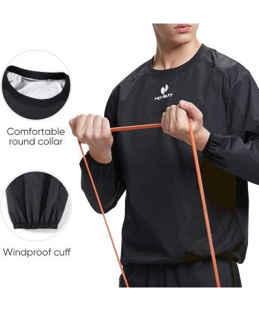 Hotsuit Sweat Jacket & Sauna Suit for Men - Anti-Rip Weight Loss Workout - Fabric Upgrade in Black Sizes up to 3XL - Buy Online on GoSupps.com