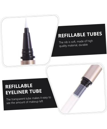 VINTORKY 5pcs Eyeliner Empty Pipe Bottle Refillable Eyeliner Pen Dropper Empty Cuticle Oil Pen Golden Plastic - Buy Online on GoSupps.com