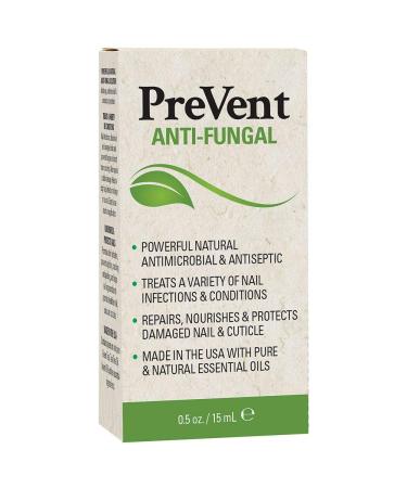 PreVent Anti-Fungal Daily Treatment  Natural Antimicrobial & Antiseptic  Repairs  Nourishes & Protects Damaged Nails & Cuticles  0.5 oz.
