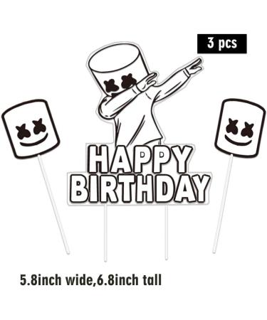 DJ Mask Birthday Cake Topper for Marshmallow - Buy Online on GoSupps.com