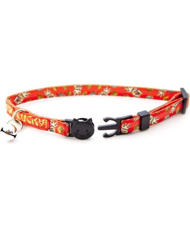 Spoonful of Cats Lucky Cat Maneki Neko Adjustable Safety Collar with Break Away Buckle and Bell - Buy Online on GoSupps.com