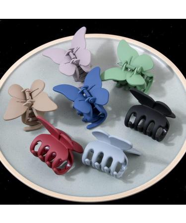 KALLORY 4Pcs Hair Claw Clip Butterflies Back Hair Clamp Holder Clips for Women and Girls 1 count (Pack of 1) Assorted Color - Buy Online on GoSupps.com