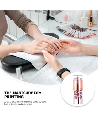 Lurrose 1 Set Double-Headed Silicone Diamond Seal Nail Art Stamping Stamper Dual Head Manicure Stamper Nail Stamping Supplies Diamond Nail Stamper Holiday Major Silica Gel 3D Nail Supplies Red - Buy Online on GoSupps.com