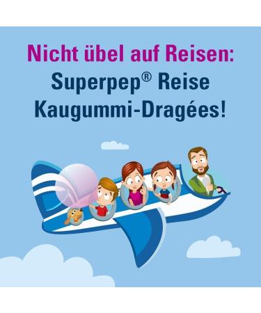 SUPERPEP Travel Chewing Gum Dragees 20 mg - 20 Pieces | Refreshing Chewing Gum for Travelers | Buy Internationally - Buy Online on GoSupps.com