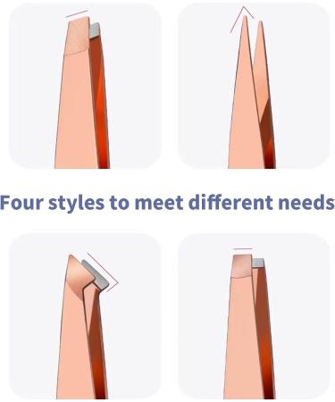 Precision Pointed Tweezers for Eyebrow & Ingrown Hair Removal - Angled Silver - Buy Online on GoSupps.com
