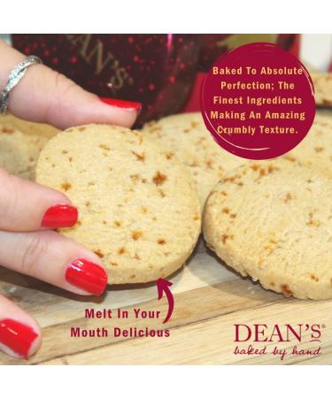 Dean's Sticky Toffee Pudding Shortbread Rounds - 150g Box - Luxury Handmade Scottish Butter Cookies for Christmas - Toffee Biscuit Selection - Buy Online on GoSupps.com