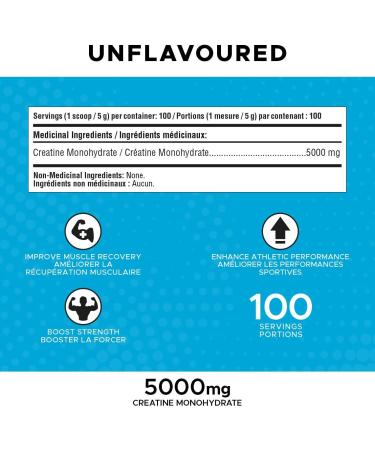Revolution Nutrition Creatine Monohydrate 500g Pure unflavoured Increases Muscle Performance Boosts Energy and Supports Recovery 100 Servings 100 Servings (Pack of 1) - Buy Online on GoSupps.com