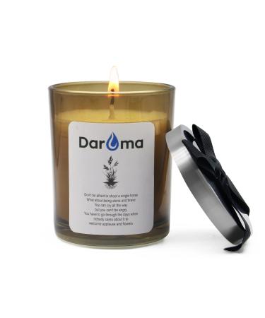 Scented Jar Candle Daroma Aromatherapy Candle With 100% Natural Soy Wax and Essential Oil Long Burning Candle Relaxing for Bath Yoga Work Holiday Gifts for Birthday Christmas Lime Basil & Mandarin