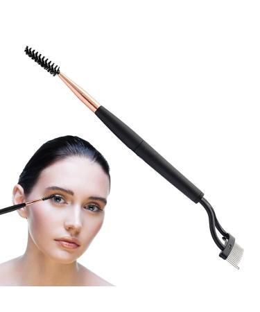 Eyeline Comb & Eyebrow Eyelash Separator - Stainless Steel Portable Double Head Makeup Tool for Women & Adolescent - Half Arch Eyelash Brush in Black - Buy Online on GoSupps.com