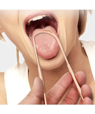Sivono Long Copper Tongue Cleaner 2 Pack - Detoxify Bad Breath with U-Shaped Stainless Steel Design | International Shipping Available - Buy Online on GoSupps.com
