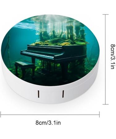 Piano Print Contact Lens Case with Mirror | Cute Portable Travel Kit for Eye Care - Buy Online on GoSupps.com