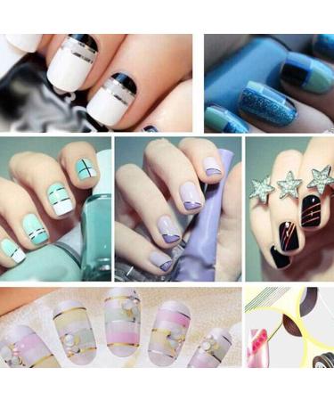 PULABO Nail Art Stickers Decals Nail Art Design DIY Nail Art Tips DIY Decals for Women Ladies 30 Kinds Mixed Colors Durable - Buy Online on GoSupps.com