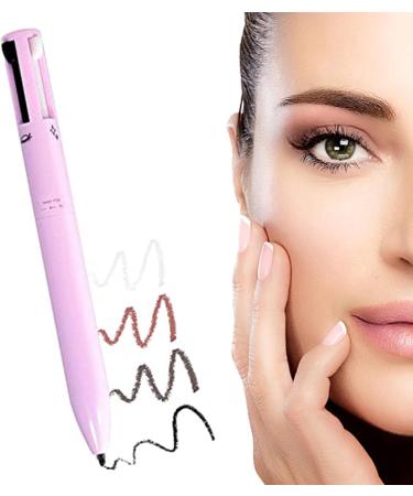 4 In 1 Makeup 4 Colors Makeup Pencil Pen Multi-function Makeup Beauty Pen For Eyeliner Brow Lip Liner Highlighter - Buy Online on GoSupps.com